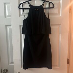 Guess Black Layered Mini Dress